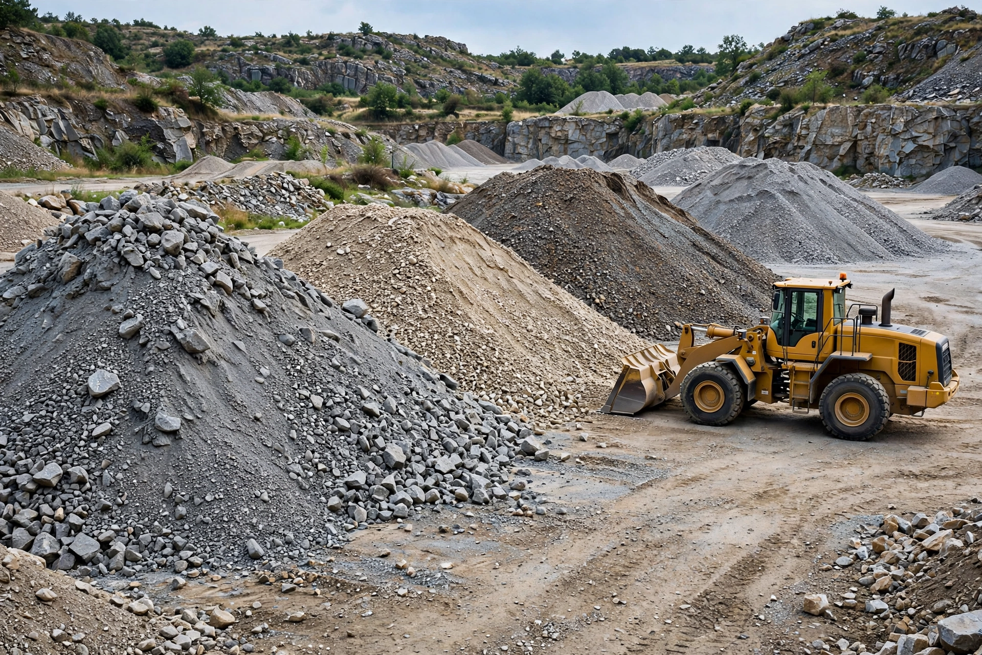 Aggregates yard — illustrative image
