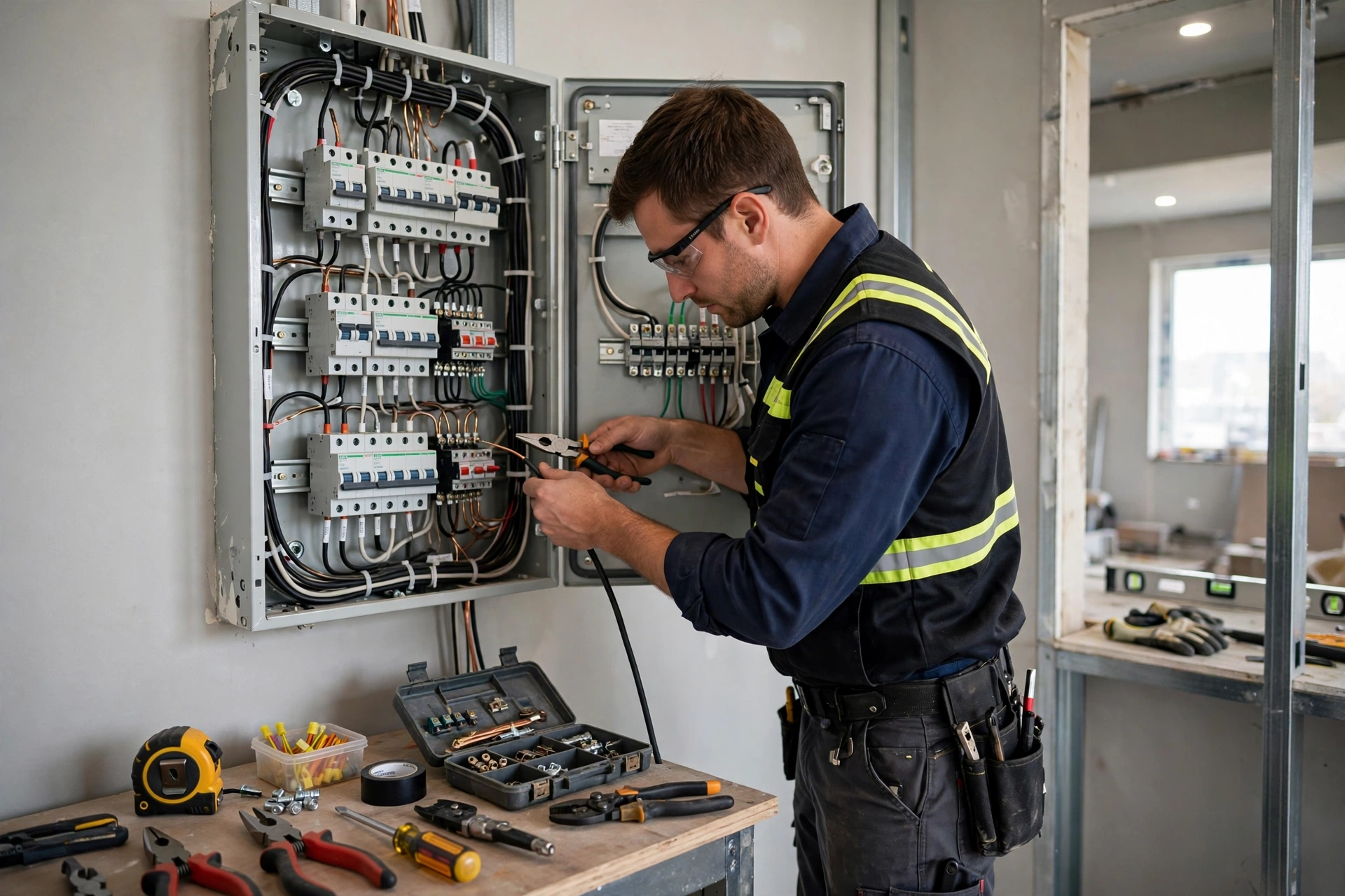 Electrician at work — illustrative image